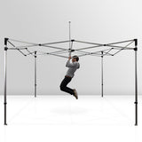 Vispronet 10x10 Pop Up Canopy Frame – 40lb Aluminum Tent Frame, Height Adjustable Hexagonal Legs, Max Clearance Height of 7ft, Perfect for Pop Up Tent, Tailgate Tent, Tent Canopy – Tent Frame Only Vispronet