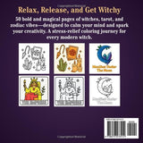 Bold & Easy Witch Coloring Book: Witchy Vibes, Astrology, Tarot and Zodiac 50 Coloring Pages of Art Therapy and Stress Relief (Mystic Moon Books) Majosta