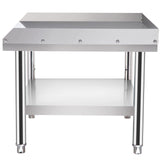 VEVOR Heavy Duty Prep & Work Metal Workbench Commercial Equipment Stand Kitchen Table, 603024 Inch, Silver VEVOR