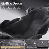 Dowinx Gaming Chair with Heated Massage Lumbar Support,Big and Tall Fabric Gaming Chairs for Adults with Footrest, Ergonomic Computer Game Chair with Poket Spring Cushions, 350lbs, Black Dowinx