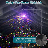 Large Inflatable Night Club Party Tent for Aldult 26FT, Black Oxford Inflatable Building with Blower&Disco Lights, Blow up Large Space Outdoor Events for Birthday, Nightclub, Business(26x20x16ft) BoldBlur