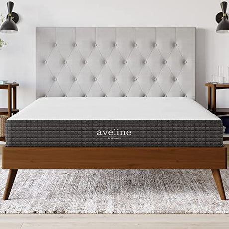 Modway Aveline Gel Infused Memory Mattress with CertiPUR-US Certified Foam, Queen, White Modway
