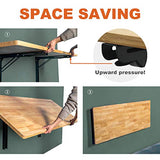 Wallmaster Wall Mounted Folding Workbench Heavy Duty Fold Down Table Utility Bench Solutions Laundry Shelf Wall Desk with Metal Shelf Bracket (32 x 18) Wallmaster