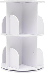 2-Tier Rotating Bookshelf Tower, Corner Bookcase Spinning Bookshelf, 360 ° Revolving Bookcase Book Storage Organizer Rack, Floor Standing Bookcases Display Shelf,Used for Bedroom,Living Room (2 Tier) Omosiroi