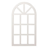 Sintosin Farmhouse Window Frame Wall Decor Living Room 36" x 20", Hanging Distressed White Rustic Arched Window Frame, Wooden Cathedral Window Frames for Wall Decor, Christmas Window Frame Decor Sintosin