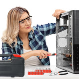 39 Piece All Purpose Household Red Tool Kit Small Basic Home Tool Set with Toolbox Great for Home, Garage, Office and College Dormitory Use, DIY and Crafts HANGYING