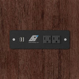 AFI, Northfield Murphy Bed Chest Queen with 6" Mattress, Storage Drawer & Built-in USB Charger, Burnt Amber AFI