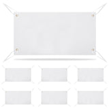 FVIEXE 6PCS 2x4 Ft Polyester Oxford Cloth Sublimation Vinyl Banner Blank DIY Signs Banner with Free Hanging Rope for Indoor Outdoor Wall Decoration Party Birthday Halloween Thanksgiving FVIEXE