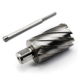 OSCARBIDE Annular Cutter 1-1/2 inch Cutting Diameter 2 inch Depth of Cut,3/4 inch Weldon Shank 2 Flat Mag Drill Bit with Pilot Pin for Magnetic Drill Press,1 Piece OSCARBIDE