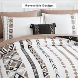 Geniospin Full Comforter Set - 7 Pieces Bed in a Bag, Comfortable Western Bedding Sets for All Seasons, Lightweight Soft Boho Comforter Bed Set with Sheets, Pillowcases & Shams Geniospin