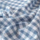LifeTB Blue Gingham Comforter Set King 3 Pieces Modern Plaid Checkered Pattern Comforter Gingham Bedding Set Fluffy Soft Grid Plaid Bedding Comforter Farmhouse Checkered Comforter Set King Size LifeTB