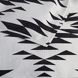 HiEnd Accents Amelia Western Bedding 3 Piece King Size Comforter Set, Black and Off-White Southwestern Aztec Geometric Pattern, Rustic Jacquard Comforter Set with Pillow Shams