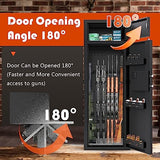 KAER 10-12 Gun Safe,Rifle Gun Safe for Home Rifle and Pistols,Gun Safes & Cabinets,Metal Gun Cabinet for Rifles and Shotguns,Shotguns Rifle Safe with Digital Keypad, Adjustable Shelves (Grey) KAER