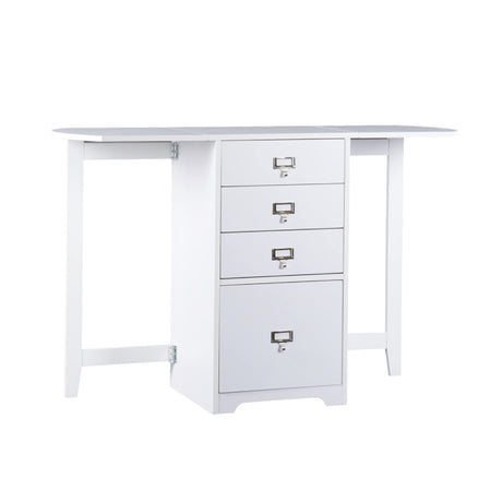 SEI Furniture Fold-Out Organizer Convertible Desktop Craft Desk, White SEI Furniture