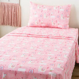 Bunnikins & Clover Twin Sheets Set Kids, Deep Pocket Soft Printed Microfiber 3 Piece Toddler Bedding Set for Boys Girls Bunnikins & Clover
