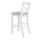 LUMISOL Bar Table and Chair Set, Small Counter Height Table Set for 2, 3 Piece Bar Table Set for Dining Room Small Place, Breakfast Nook Table Set, Space Saving for Living Room, Beige LUMISOL