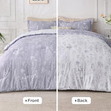 Bedsure Queen Comforter Set - Lavender Bed Set, 3 Pieces Cute Floral Bedding, 1 Soft Reversible Botanical Flowers Comforter and 2 Pillow Shams Bedsure