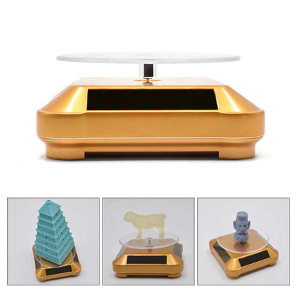 FASTTOBUY Solar Display Stand Turntable, Double Used Rotating Display for UV Resin Curing Light LCD/SLA/DLP 3D Printer Solar Power Jewelry Spinner Watch Hobby Collection Shelf - WoodArtSupply