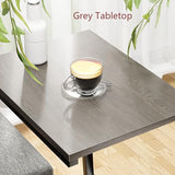 LAKEMID C Shaped End Table Set of 2, Side Table for Couch, Small Sofa Table with Metal Frame, Couch Table for Small Spaces, TV Tray Table for Living Room Bedroom (Grey) LAKEMID