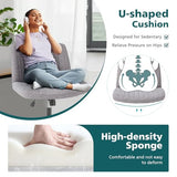 OLIXIS Criss Cross Chair with Wheels Wide Cross Legged Office Desk Vanity Chair Comfy Fabric Armless Adjustable Swivel for Home Computer Task Gray OLIXIS