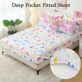 JQinHome Unicorn Full Bedding Sets for Girls Kids,8 Piece Bed in A Bag 3D Pink Sky Rainbow Clouds Theme Unicorn Comforter Set with Sheet Set(Pink Purple) JQinHome
