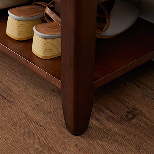 XKZG Storage Bench Wooden Shoe Bench Rustic Solid Wood Entryway Bench (Brown,47.2") XKZG