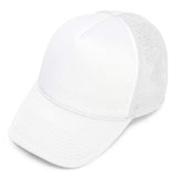 MR.R 6 Pack Sublimation Blanks White Mesh Trucker Polyester Cap, Two Tone Trucker Hat,Summer Mesh Cap with Adjustable Snapback,6 pcs per Pack MR.R