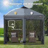 RELAX FIELD 10x10 Pop Up Canopy Tent with Mosquito Netting, Outdoor Portable Screen Tent for Yard, Party, Camping and Picnic, 3 Height Positions, Patio Gazebo with Roller Bag and 4 Sandbags RELAX FIELD