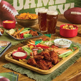 FARBERWARE Build-a-Board Cutting Board with Compartments and Clear Locking Lid for Charcuterie, Snacks, and More-Make it. Take it. Enjoy it, 11x14 Inch, Bamboo Farberware