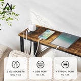 NEFROM 31.5‘’ Console Table, Skinny Entryway Table with Fast-Charging Station, Narrow Long Sofa Table, Behind Slim Couch Table for Entrance, Hallway, Living Room Decor ST-BR80-1 NEFROM