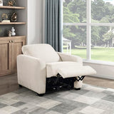 Lexicon Modern Power Recliner Chair with One-Touch Control and Charging Ports, Chenille Home Theater Seating, Wall-Hugger Reclining Chair for Living Room/Bedroom/Office, Easy Assembly, Beige