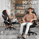 ELABEST X100 Ergonomic Mesh Office Chair with Footrest, Big and Tall Hone Desk Chair with 5D Flip-Up Arms, Adjustable 3D Lumbar Support,Gaming & Executive Computer Chairs ELABEST
