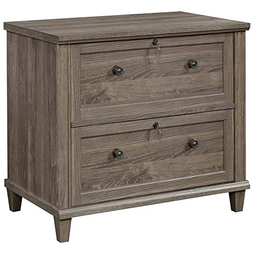 Pemberly Row Contemporary Engineered Wood Lateral File Cabinet in Emery Oak - WoodArtSupply