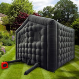 Black Inflatable Cube Wedding Tent Square Gazebo Event Room Big Mobile Portable Night Club Party Pavilion for Backyard/Outdoor Events(15ftx15ft) Vinfgoes