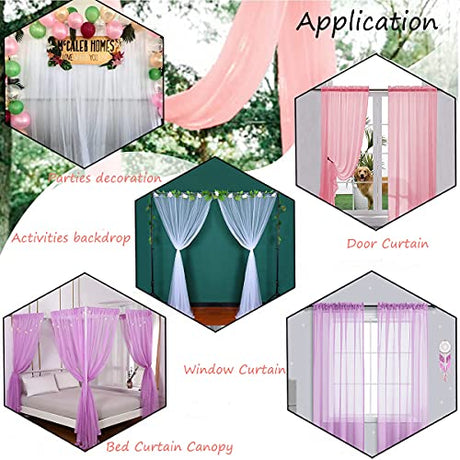 Akiky Princess Canopy Bed Curtains Bed Canopy Curtains with Lights for Queen Size Bed Drapes,8 Panels Canopies with Lights,Room Décor (Full/Queen, White) Akiky