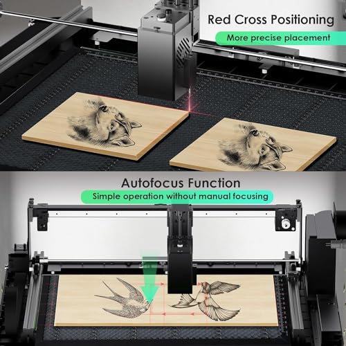Gluwphy 10w Laser Engraver 8-in-1 Enclosure Class 1 Laser Engraver and Cutter Machine,Built-in Smoke Filtering System with Air Assist and Honeycomb Gluwphy