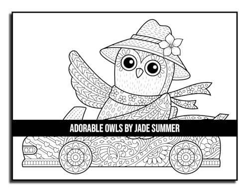 Adorable Owls: An Adult Coloring Book with Cute Owl Portraits, Fun Owl Designs, and Relaxing Mandala Patterns Majosta