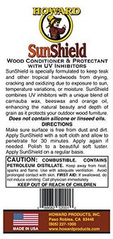 HOWARD SWAX16 Outdoor Furniture Wax, 16 Fl Oz (Pack of 1), Yellow Howard Products