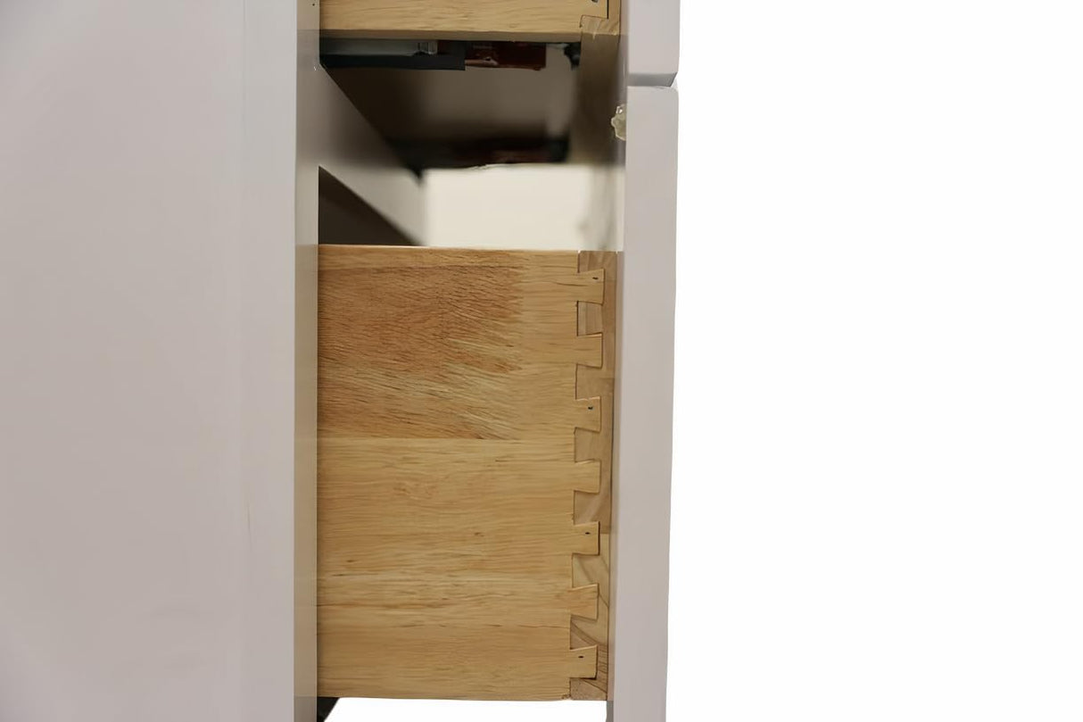 White Shaker Sink Base Bathroom Vanity with Drawers 30" Ready-to-Assemble Cabinet WoodArtSupply
