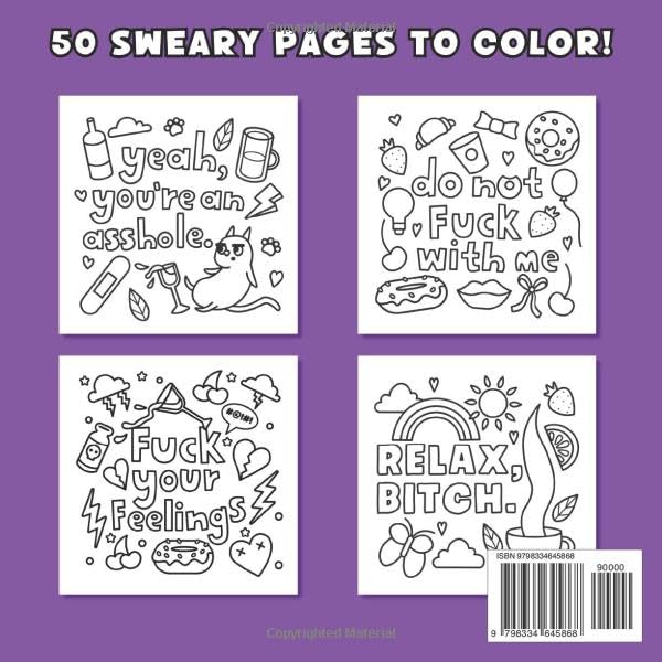Bold and Easy Swear Word Coloring Book: Funny & Simple Hand-Drawn Designs with Rude Quotes to Color for Sassy Women WoodArtSupply