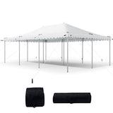 Quictent 20x30 Party Tent Heavy Duty Fire Retardant Pole Tent Weekend Canopy Easy Set Up with 100 Person Capacity, Outdoor Canopies for Parties, Weddings, and Events (White) Quictent