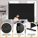 Yettsoy Single Panel Room Divider 6FT Large Privacy Partition Screen, 71" W Freestanding Wall Divider for Room Separation, Portable Room Divider Panel Privacy Screen for Dorm Studio Office, Black Yettsoy