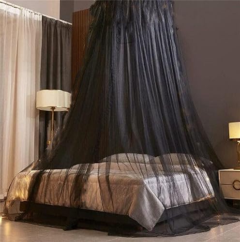 Mosquito Net Bed Canopy for Girls,King Canopy Bed Curtains Full Queen Size from Ceiling,Dome Mosquito Netting Bed Tent Twin Girls Princess Canopy Bed Black Decor for Baby Crib,Kid Bed and Adult Beds