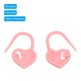 PATIKIL Crochet Stitch Markers, 100 Pack Plastic Knitting Markers Needle Pin Heart Locking Stitch Marker for Sewing Crocheting DIY Craft, Pink PATIKIL
