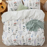 Bedsure Duvet Cover Queen Size - Reversible Cute Floral Duvet Cover Set with Zipper Closure, 3 Pieces White Bedding Set with 8 Corner Ties and 2 Pillow Shams 20"x26" Bedsure