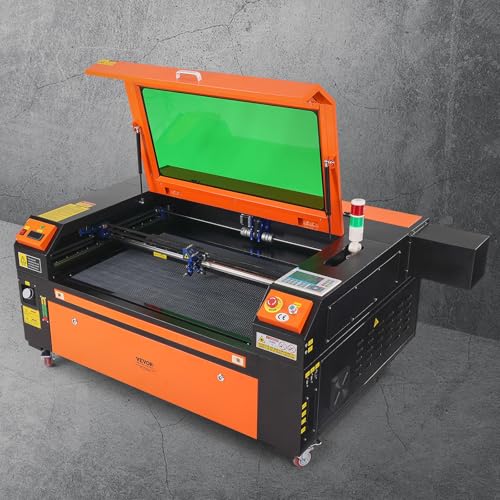 VEVOR 100W CO2 Laser Engraver, 24 x 35 in, 19.7 IPS Laser Cutter Machine with 2-Way Pass Air Assist, Compatible with LightBurn, CorelDRAW, AutoCAD, Windows, Mac OS, Linux, for Wood Acrylic Fabric More VEVOR