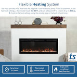 Touchstone Smart Electric Fireplace-The Fury 46" Wide- 4.5" Thin in Wall Recessed-100 Realistic Flame/Ember Bed Color Combos-1,500W Heater-Larger Viewing Area-Alexa/WiFi Enabled Touchstone
