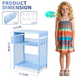 Gugsey Sky Blue Kids Nightstand, Small Nightstand for Bedroom, End Table with Hooks and Holder, Toddler Bedside Table, Desk Organizer for Office, Small Desk for Living Room, Dorm (Sky Blue) Gugsey