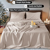 100% Pure Linen Sheet Set Breathable Natural Linen Sheets 4pcs Queen Size, Bedding Set Deep Pocket Up to 16" Moisture-Wicking Softens with Every Wash, Relaxed Texture (Linen Queen) REDASW