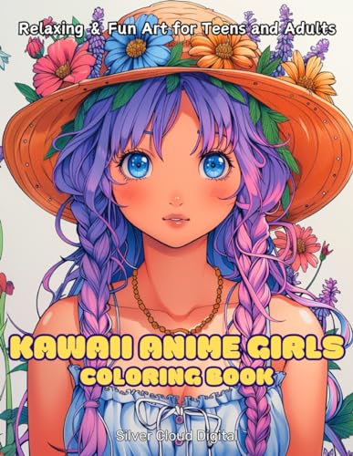 Kawaii Anime Girls Coloring Book: Relaxing Art Therapy for Teens & Adults, 30 Illustrations: "Embrace Your Creative Side: Serene and Playful Designs ... Coloring Books. Cute Art for Anime Lovers.)